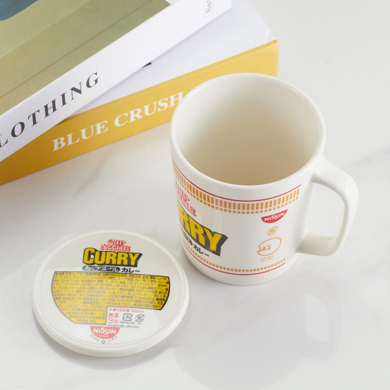 Fun Instant CURRY CUP NOODLE Design Coffee Mug with lid