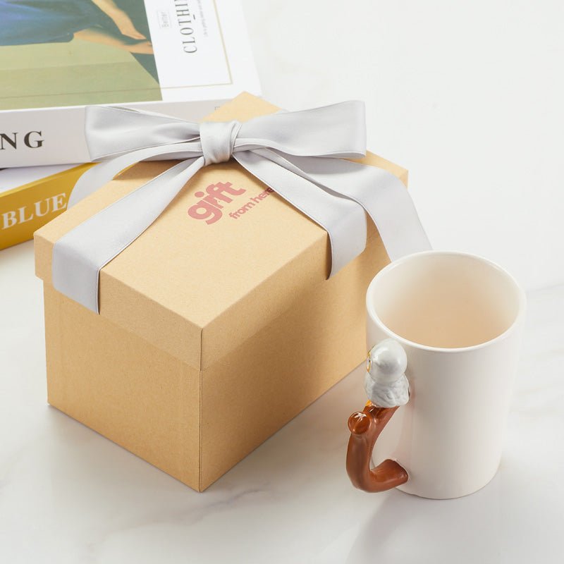 Cute Owl Ceramic Coffee Mug gift box packaging