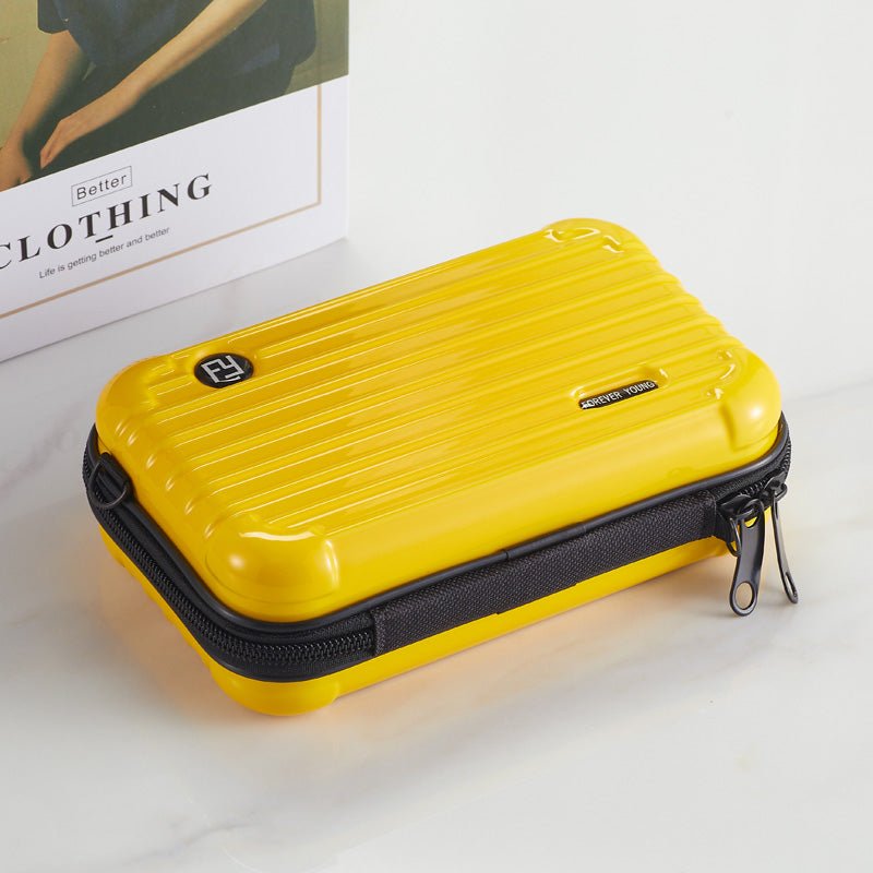 Mini Yellow Luggage Purse Crossbody Bag for Women