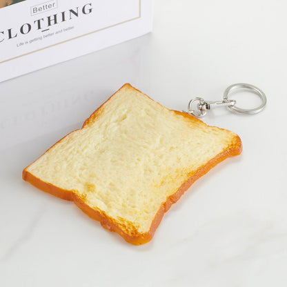 Realistic Bread Slice Keychain