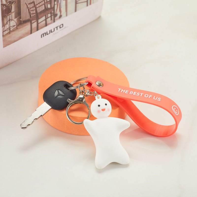 Cute Magnetic Ghost Hug Key Chain for Love Couples with key