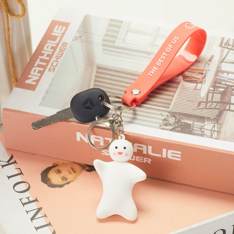 Cute Magnetic Ghost Hug Key Chain for Love Couples