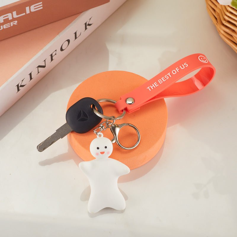 Cute Magnetic Ghost Hug Key Chain for Love Couples