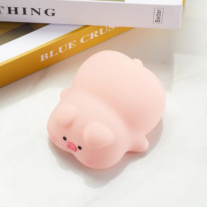 Adorable Pink Piggy Touch Desk Light top view