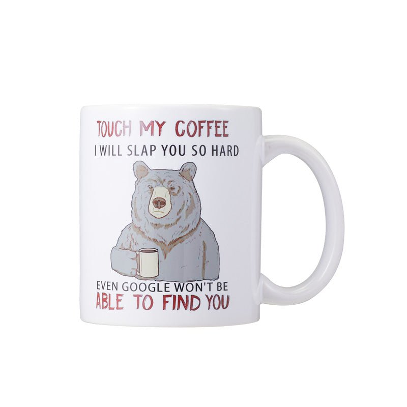 Funny Bear Ceramic White Coffee Mug