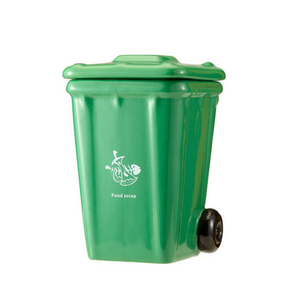 Green Recycle Bin Ceramic Coffee Mug Set