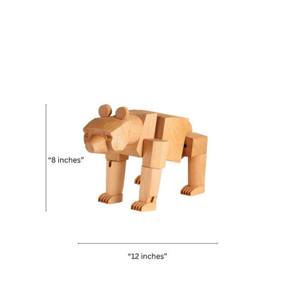 Wooden Bear Figurine Ornament - Gift From Here