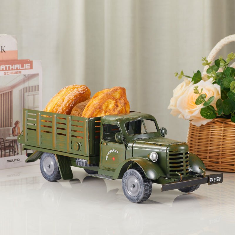 Creative Classic Military Truck Food or Salad Basket with food