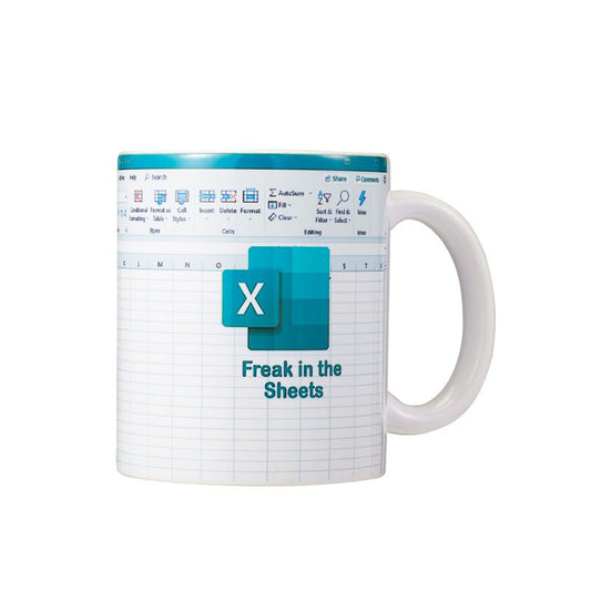 "Freak In the Sheets" Excel Ceramic Coffee Mug 