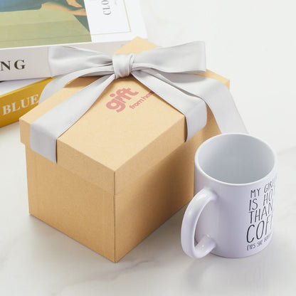 "My Girlfriend is Hotter Than My Coffee" Ceramic White Coffee Mug gift packaging