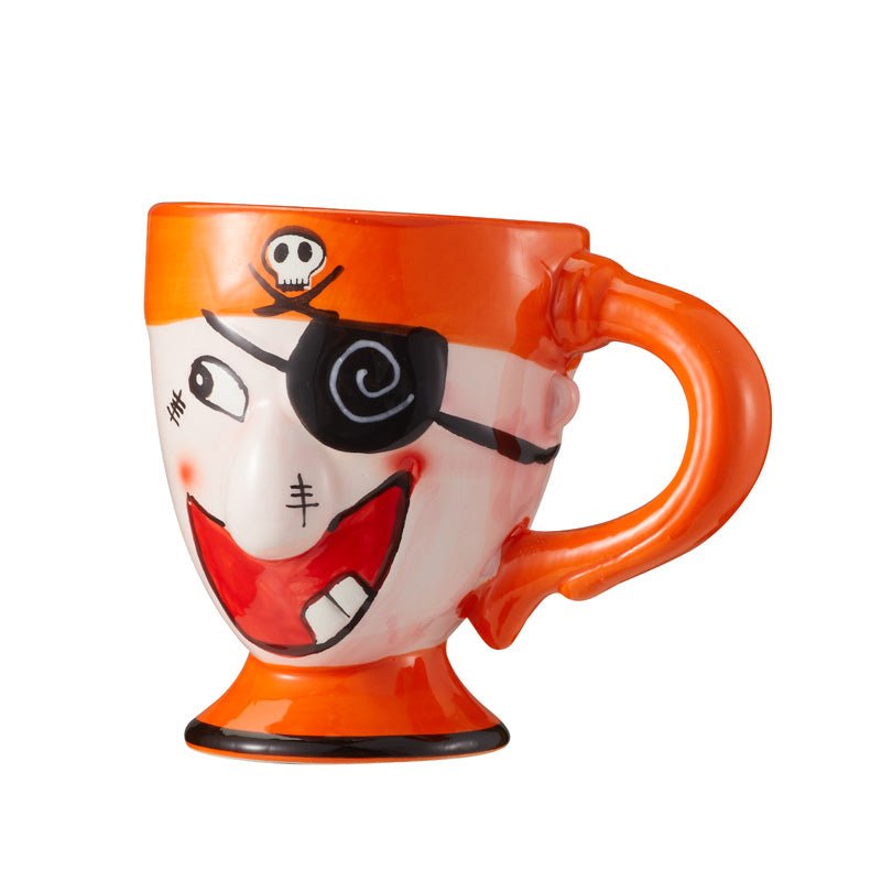 Front view of Pirate Character Ceramic Coffee Mug