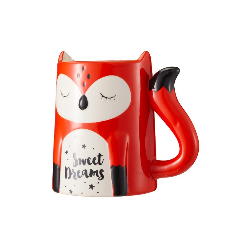 Front view of Sweet Dreams Fox Ceramic Coffee Mug