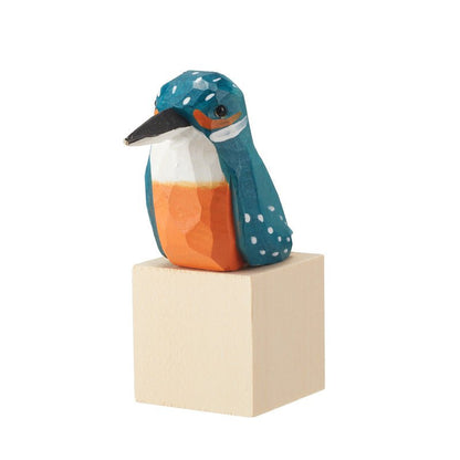 Handcrafted Wooden Kingfisher Figurine