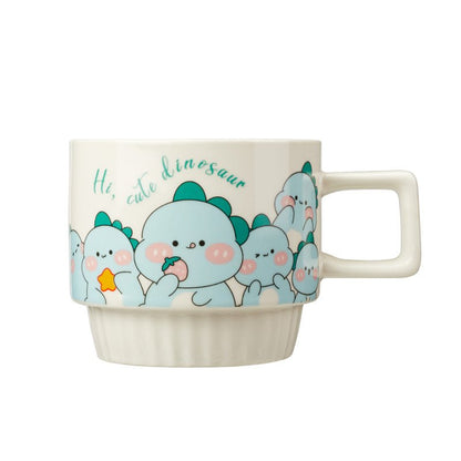 Cute Dinosaur Ceramic Mug with Square Handle