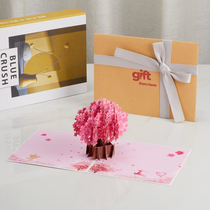 3D Pop-Up Sakura Tree Greeting Card with Premium Gift Box