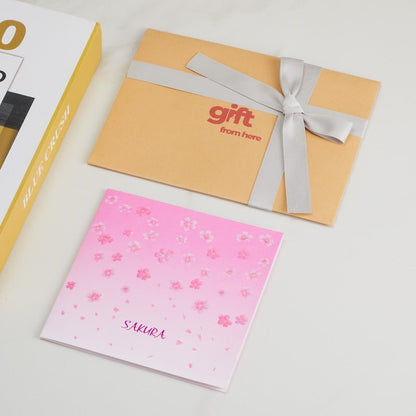 3D Pop-Up Sakura Tree Greeting Card and Gift Box Packaging