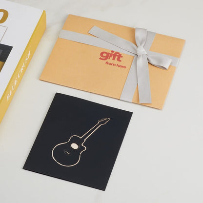 3D Pop-Up Guitar Greeting Card with Premium Packaging