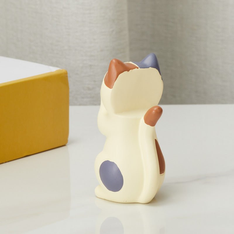 Cute Cat Figurine Sunglasses Holder back view