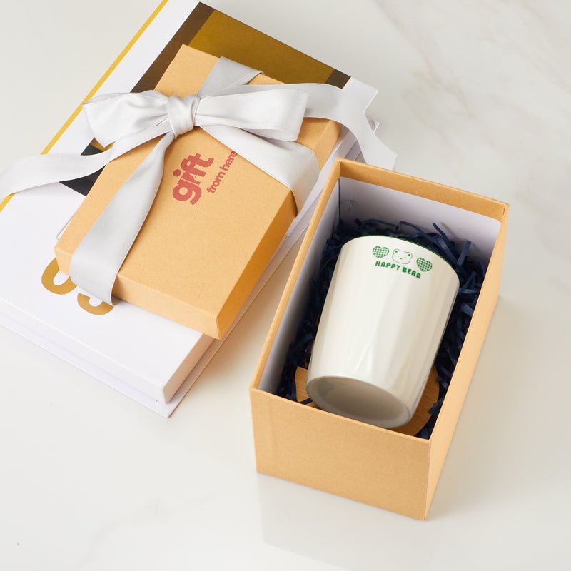 Happy Bear Ceramic Mug in Gift Box Packaging