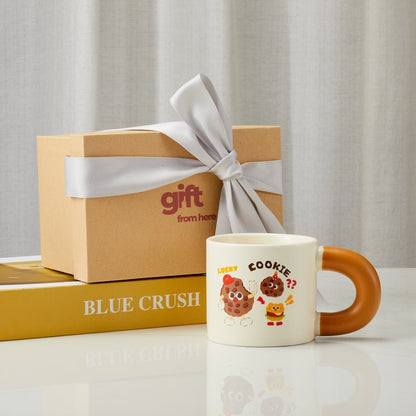 Cute cartoon cookie mug gift set