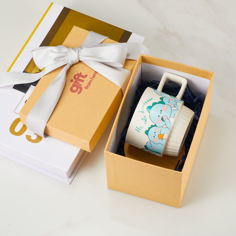 Gift Box Packaging for Cute Dinosaur Ceramic Mug