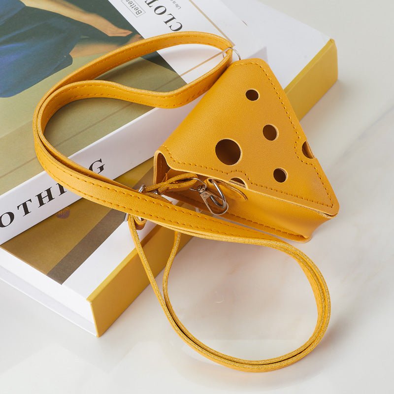 Cheese-shaped crossbody bag