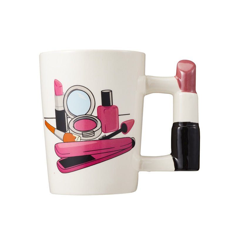 Lipstick Ceramic White Coffee Mug