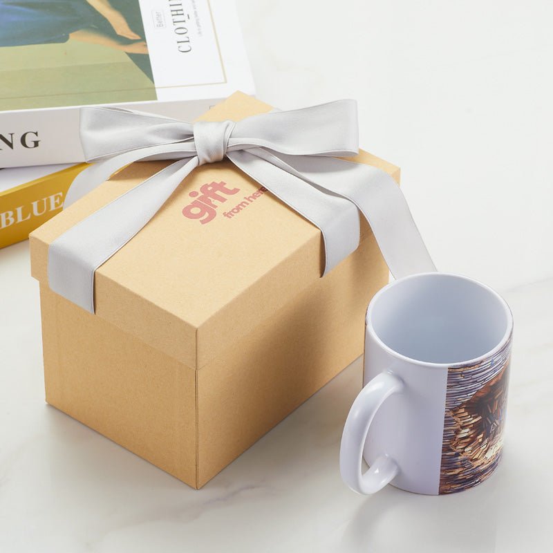 3D book cave photo coffee mug gift box packaging