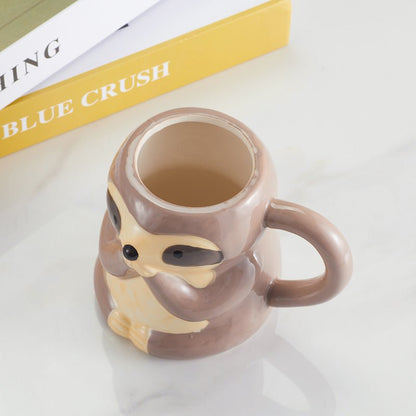 Top view of Cute Sloth Ceramic Coffee Mug