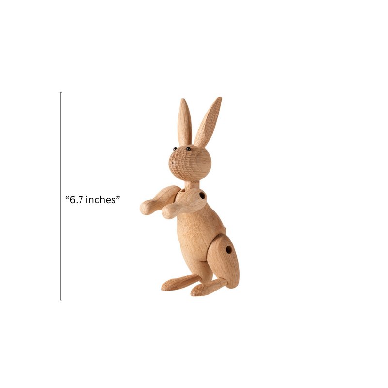 Adorable Wooden Bunny Figurine Ornament - Gift From Here