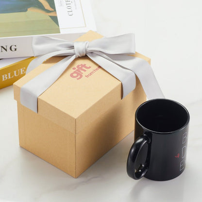 Best Dad Ever Ceramic Black Color Coffee Mug gift box packaging