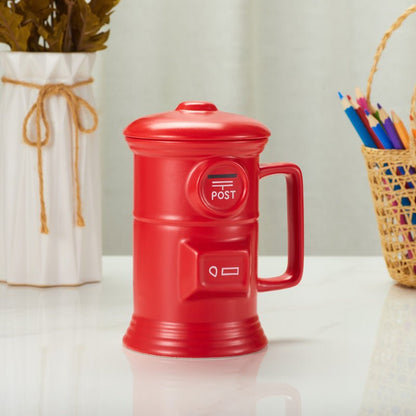 Red Post Box Coffee Mug side view