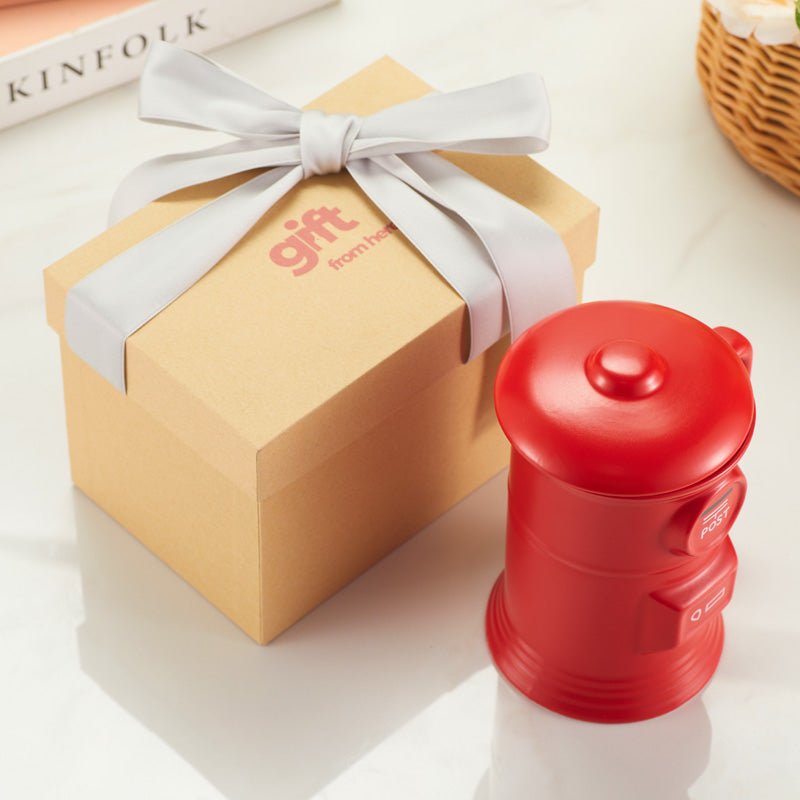 Red Post Box Coffee Mug gift box packaging