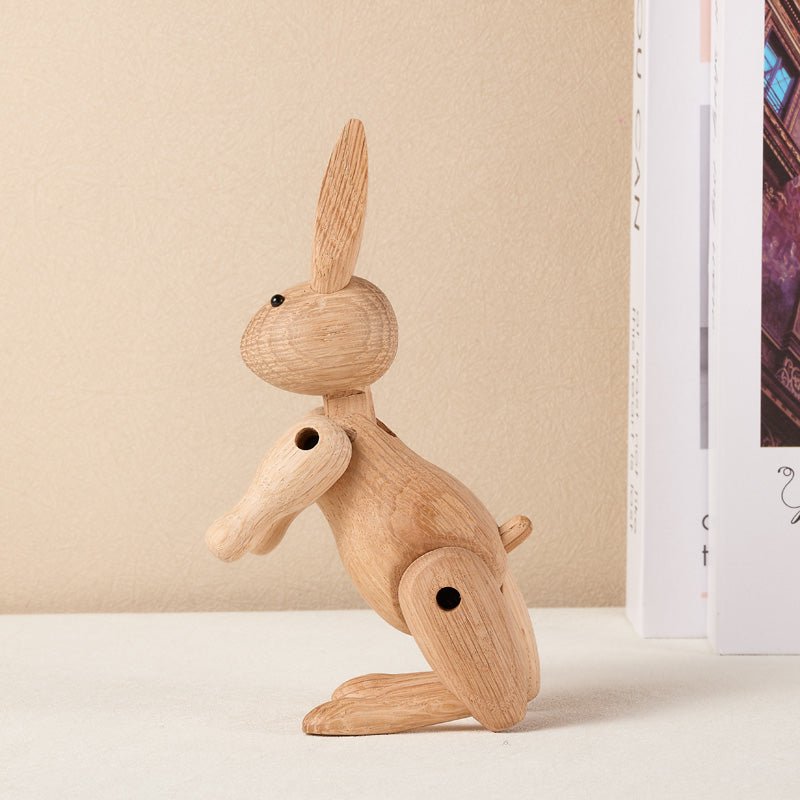 Adorable Wooden Bunny Figurine Ornament - Gift From Here