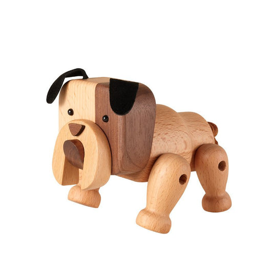 Adorable Wooden Dog Figurine Ornament - Gift From Here