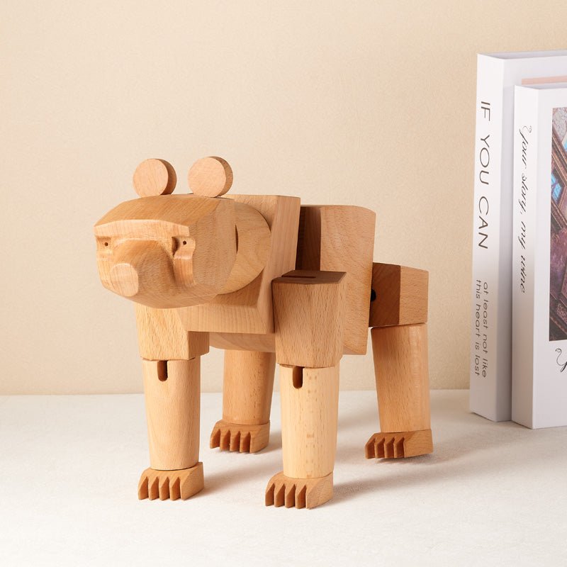 Wooden Bear Figurine Ornament - Gift From Here