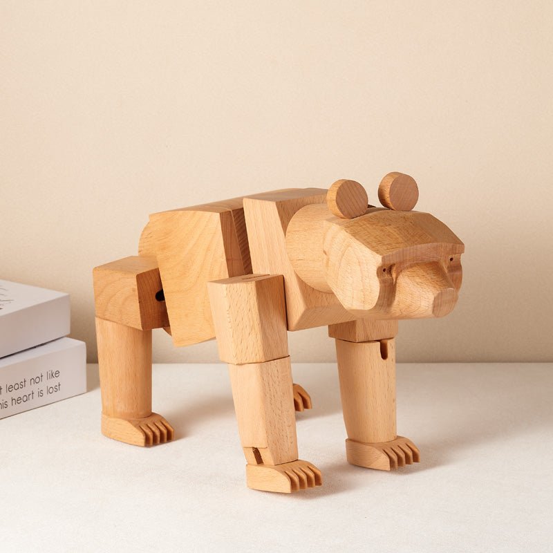 Wooden Bear Figurine Ornament - Gift From Here