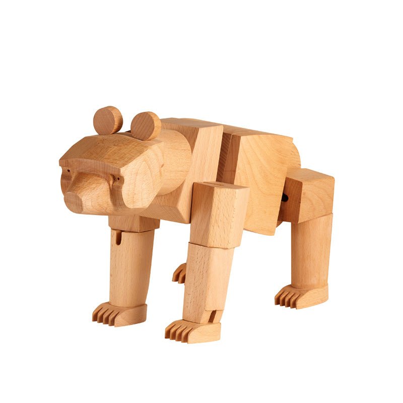 Wooden Bear Figurine Ornament - Gift From Here