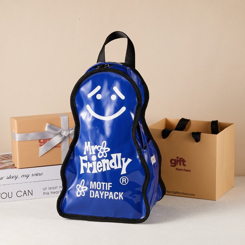 Mr. Friendly Smiley Face Motif Daypack - Gift From Here